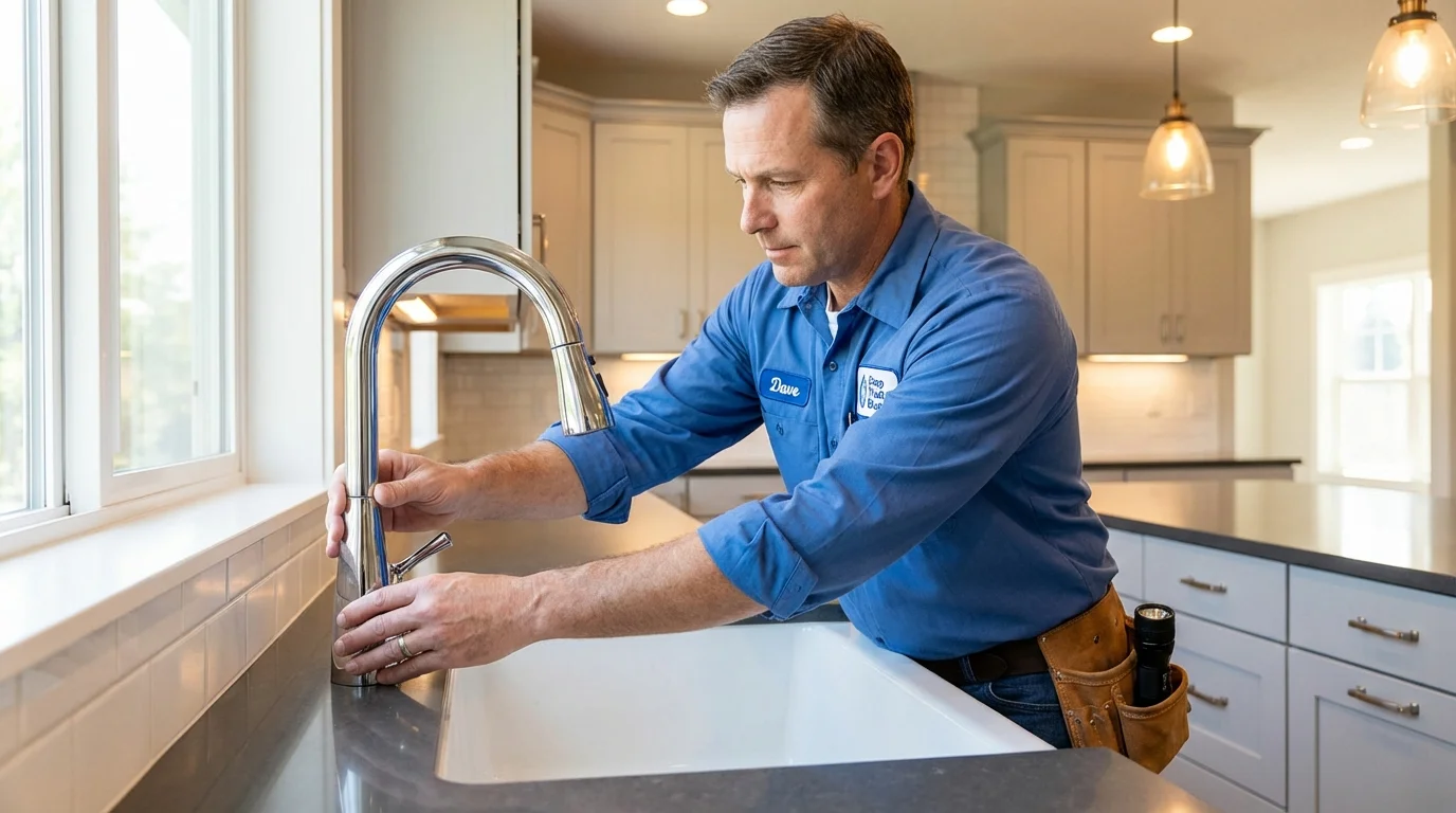 Kitchen faucet installation by Johns Plumbing LLC in White Salmon