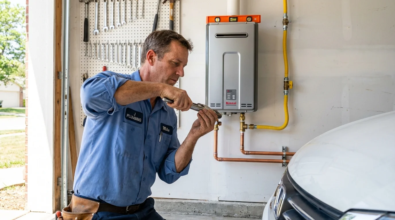 Tankless water heater installation by a Johns Plumbing LLC plumber in White Salmon